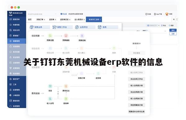 关于钉钉东莞机械设备erp软件的信息