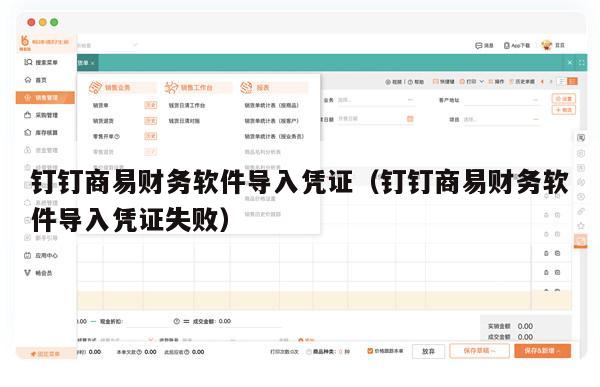 钉钉商易财务软件导入凭证（钉钉商易财务软件导入凭证失败）