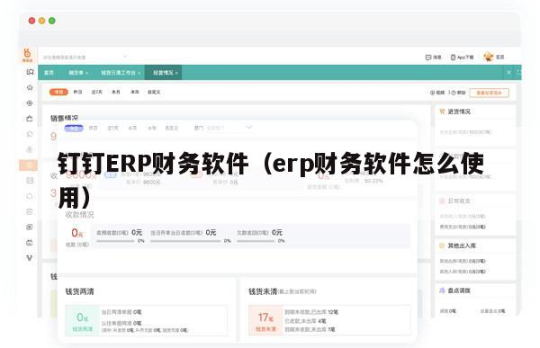 钉钉ERP财务软件（erp财务软件怎么使用）