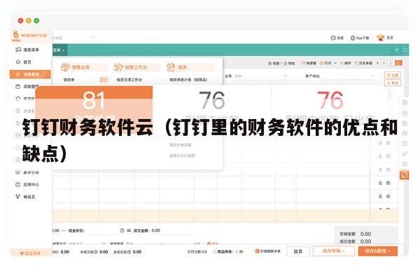 钉钉财务软件云（钉钉里的财务软件的优点和缺点）