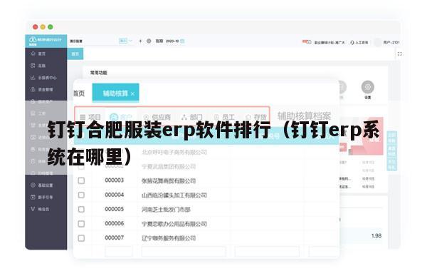 钉钉合肥服装erp软件排行（钉钉erp系统在哪里）
