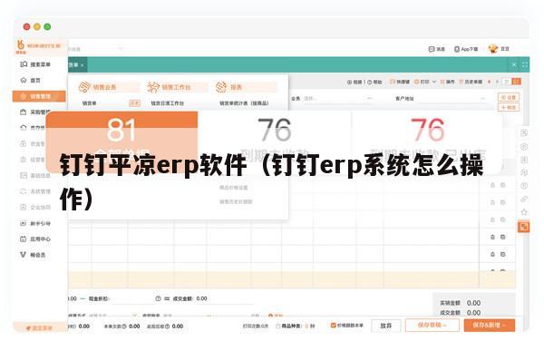钉钉平凉erp软件（钉钉erp系统怎么操作）