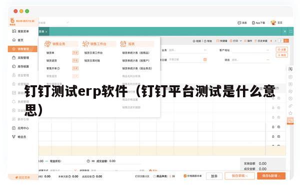 钉钉测试erp软件（钉钉平台测试是什么意思）