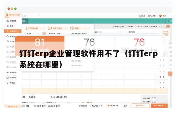 钉钉erp企业管理软件用不了（钉钉erp系统在哪里）