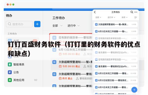 钉钉百盛财务软件（钉钉里的财务软件的优点和缺点）