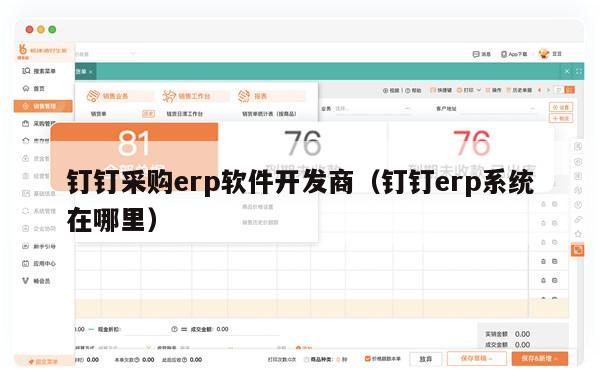 钉钉采购erp软件开发商（钉钉erp系统在哪里）