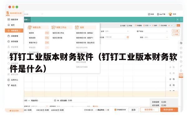 钉钉工业版本财务软件（钉钉工业版本财务软件是什么）