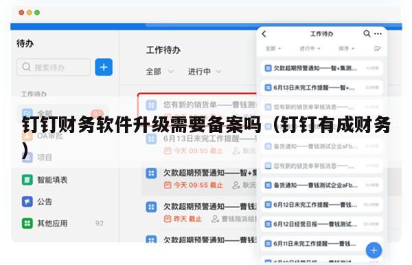 钉钉财务软件升级需要备案吗（钉钉有成财务）