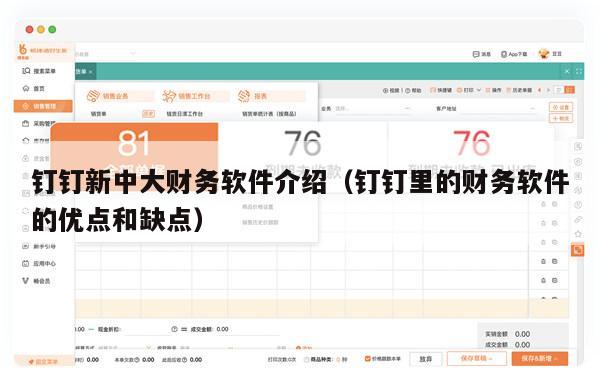 钉钉新中大财务软件介绍（钉钉里的财务软件的优点和缺点）