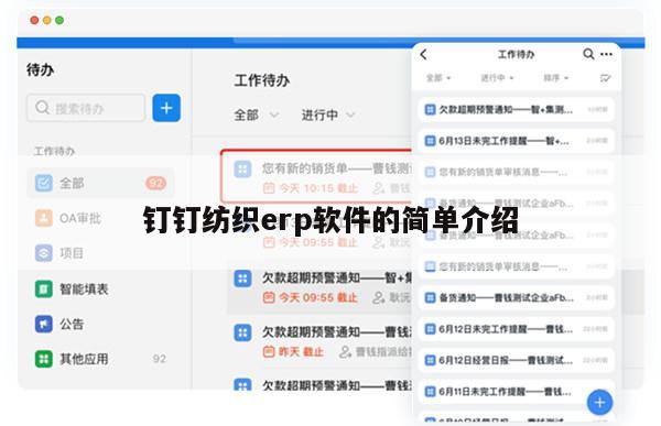 钉钉纺织erp软件的简单介绍