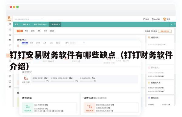 钉钉安易财务软件有哪些缺点（钉钉财务软件介绍）