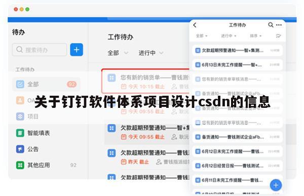 关于钉钉软件体系项目设计csdn的信息