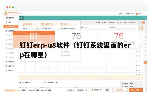 钉钉erp-u8软件（钉钉系统里面的erp在哪里）