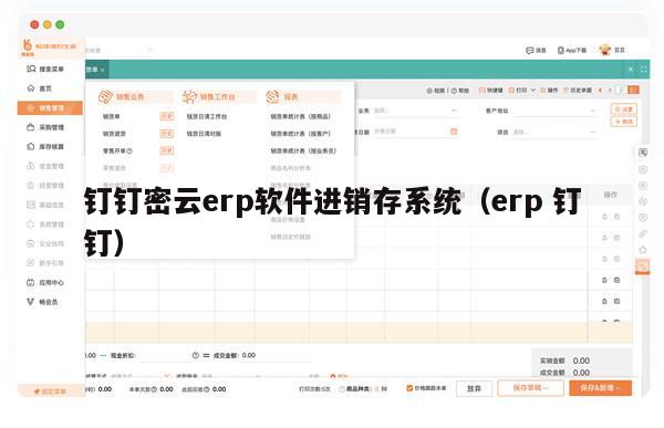 钉钉密云erp软件进销存系统（erp 钉钉）