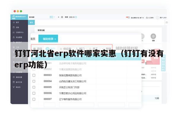 钉钉河北省erp软件哪家实惠（钉钉有没有erp功能）