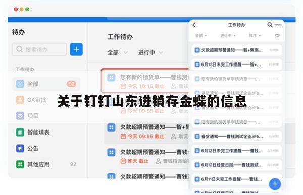 关于钉钉山东进销存金蝶的信息