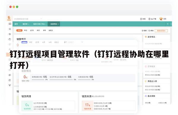 钉钉远程项目管理软件（钉钉远程协助在哪里打开）