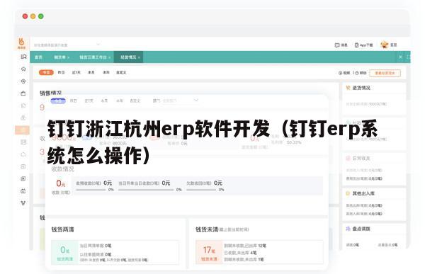 钉钉浙江杭州erp软件开发（钉钉erp系统怎么操作）