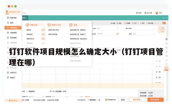 钉钉软件项目规模怎么确定大小（钉钉项目管理在哪）