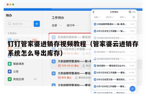钉钉管家婆进销存视频教程（管家婆云进销存系统怎么导出库存）