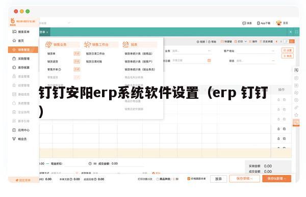 钉钉安阳erp系统软件设置（erp 钉钉）