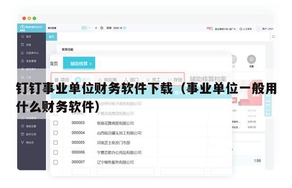 钉钉事业单位财务软件下载（事业单位一般用什么财务软件）