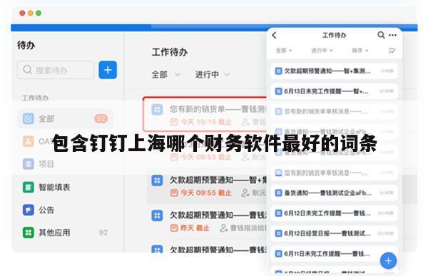包含钉钉上海哪个财务软件最好的词条