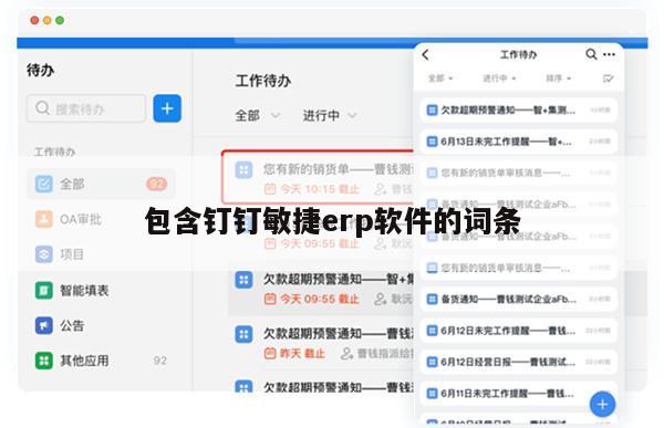 包含钉钉敏捷erp软件的词条