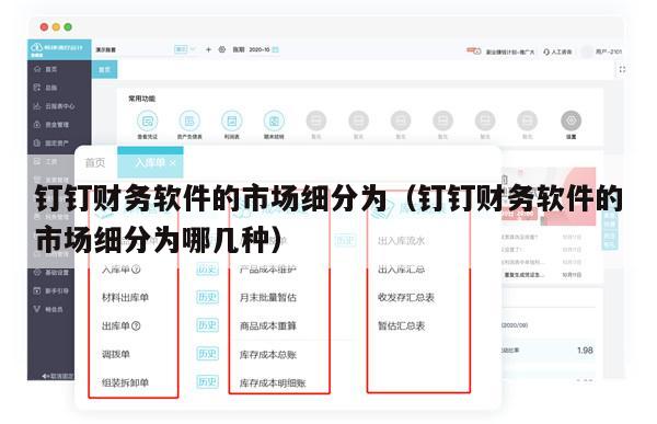 钉钉财务软件的市场细分为（钉钉财务软件的市场细分为哪几种）
