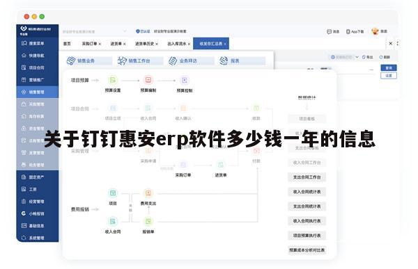 关于钉钉惠安erp软件多少钱一年的信息