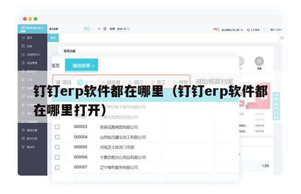 钉钉erp软件都在哪里（钉钉erp软件都在哪里打开）