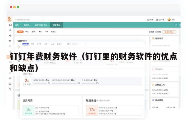 钉钉年费财务软件（钉钉里的财务软件的优点和缺点）