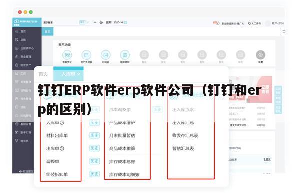 钉钉ERP软件erp软件公司（钉钉和erp的区别）