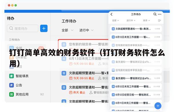 钉钉简单高效的财务软件（钉钉财务软件怎么用）