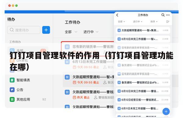 钉钉项目管理软件的作用（钉钉项目管理功能在哪）
