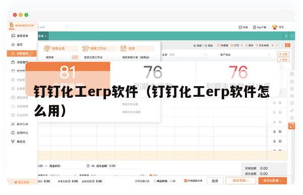 钉钉化工erp软件（钉钉化工erp软件怎么用）