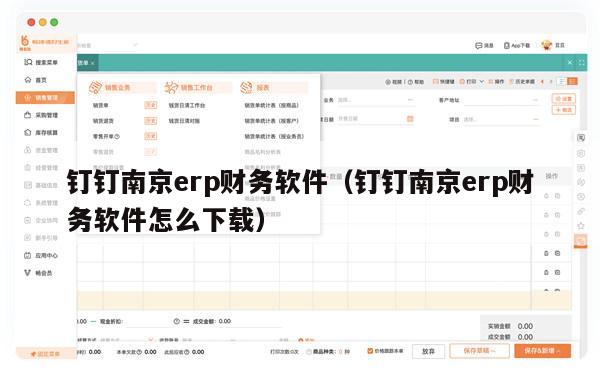 钉钉南京erp财务软件（钉钉南京erp财务软件怎么下载）