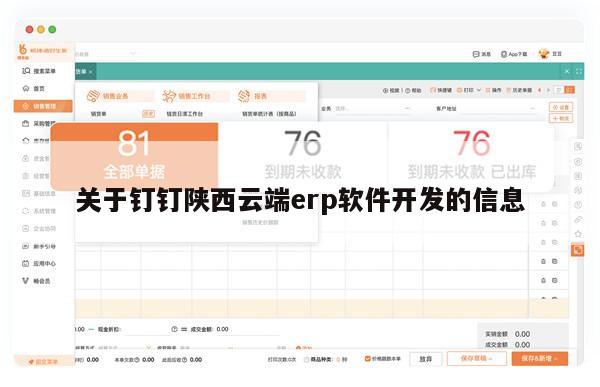 关于钉钉陕西云端erp软件开发的信息