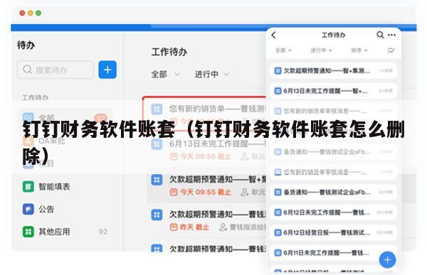 钉钉财务软件账套（钉钉财务软件账套怎么删除）