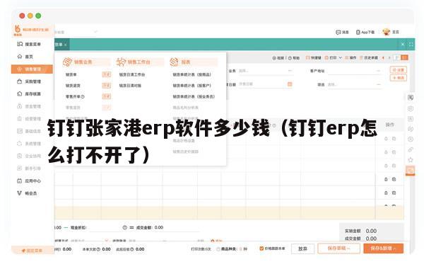 钉钉张家港erp软件多少钱（钉钉erp怎么打不开了）