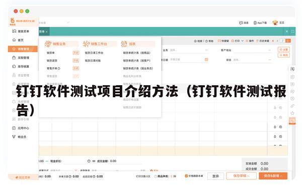 钉钉软件测试项目介绍方法（钉钉软件测试报告）