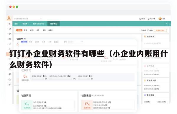 钉钉小企业财务软件有哪些（小企业内账用什么财务软件）