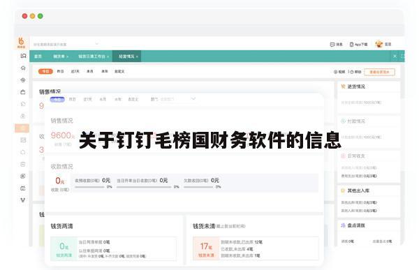 关于钉钉毛榜国财务软件的信息