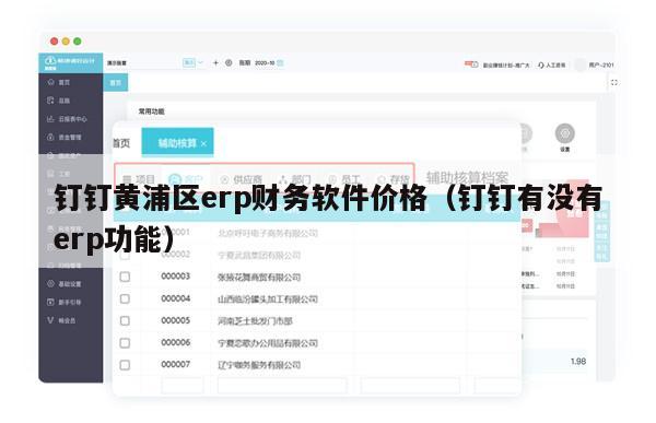 钉钉黄浦区erp财务软件价格（钉钉有没有erp功能）