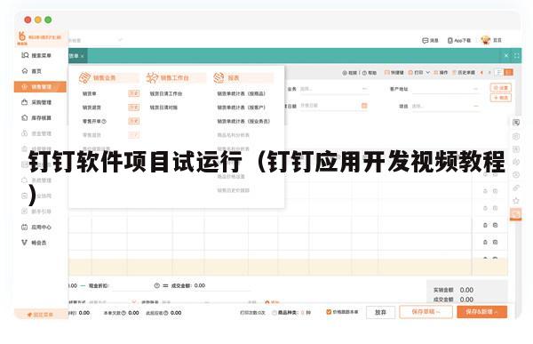 钉钉软件项目试运行（钉钉应用开发视频教程）