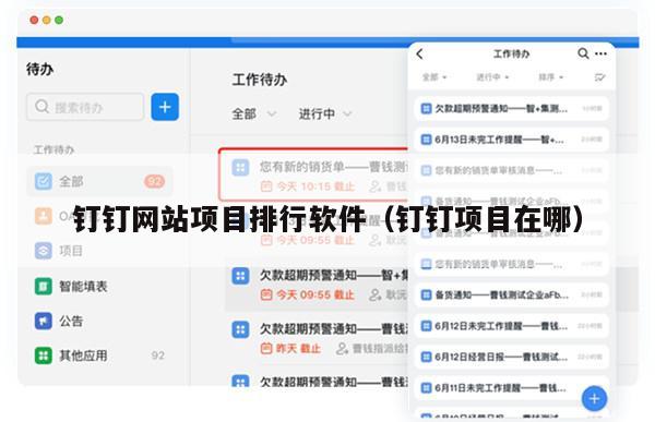 钉钉网站项目排行软件（钉钉项目在哪）