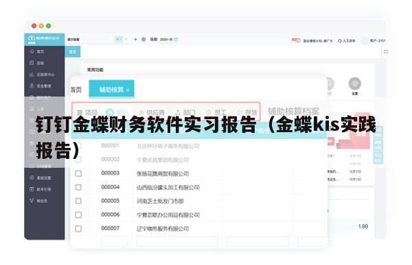 钉钉金蝶财务软件实习报告（金蝶kis实践报告）