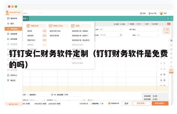 钉钉安仁财务软件定制（钉钉财务软件是免费的吗）