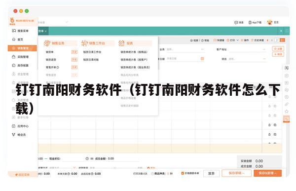 钉钉南阳财务软件（钉钉南阳财务软件怎么下载）
