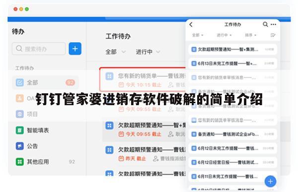 钉钉管家婆进销存软件破解的简单介绍